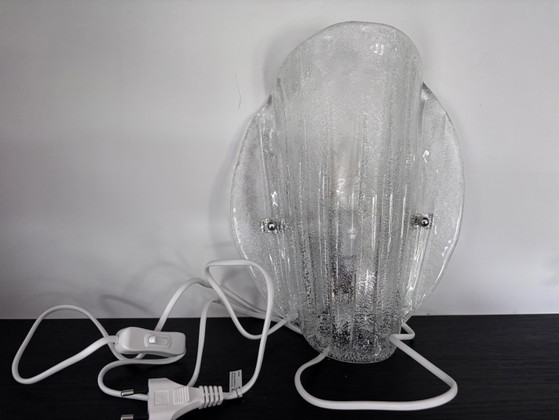 Image 1 of Murano ijsglazen wandlamp Fischer Leuchten Duitsland 1960