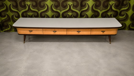 Lowboard Enfilade Basse 1970 – Sideboard, Metal, Brass (photo 3 of 5)