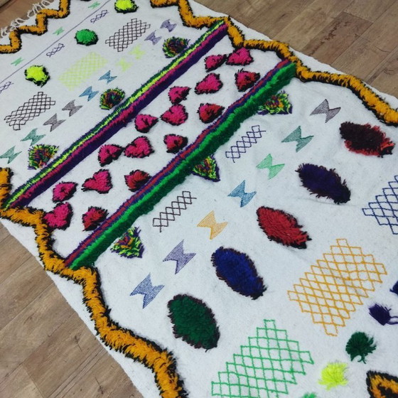 Image 1 of Authentiek Marokkaans Azilal-tapijt 282 x 145 cm – Kleurrijk handgemaakt Berber wollen tapijt