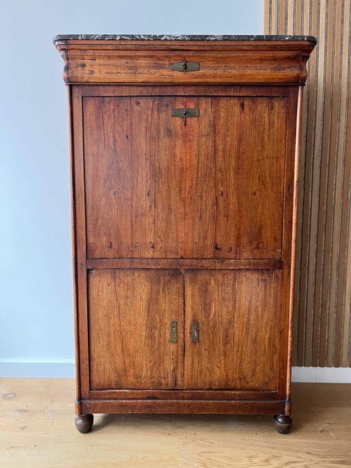 Secrétaire / Cabinet Allemand Antique 1800 – bureau, Wood (photo 2 of 8)