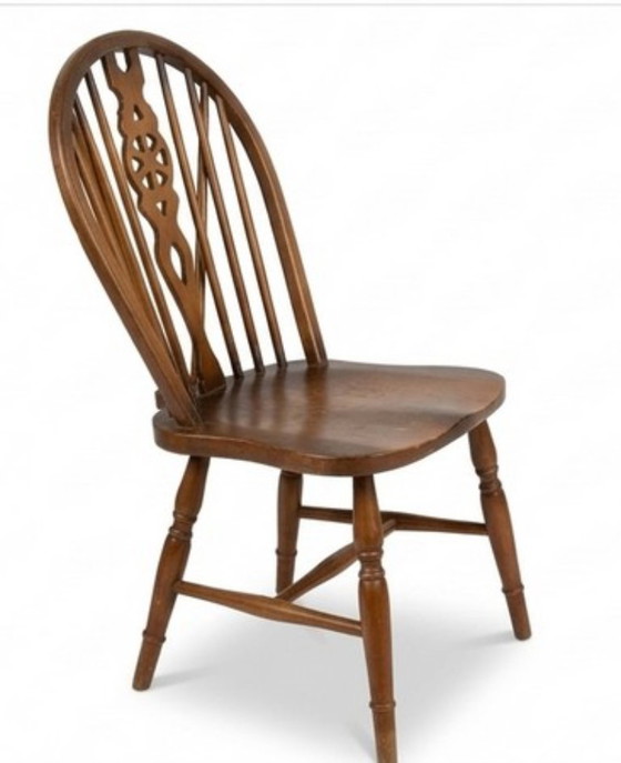 Classic English Windsor Wheelback Chairs, Dining chairs, Wood, Brown (photo 4 of 5)
