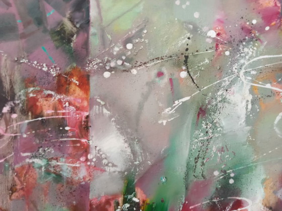 Origineel Olieverfschilderij Abstract Expressionisme Adem van de Lente – Schilderijen & Tekeningen, Canvas (photo 4 of 8)