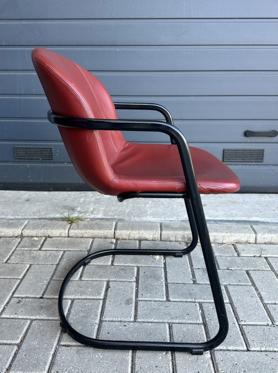6x Gastone Rinaldi Design Sedie da pranzo – Gaston Rinaldi, Leather, Metal (photo 6 of 15)