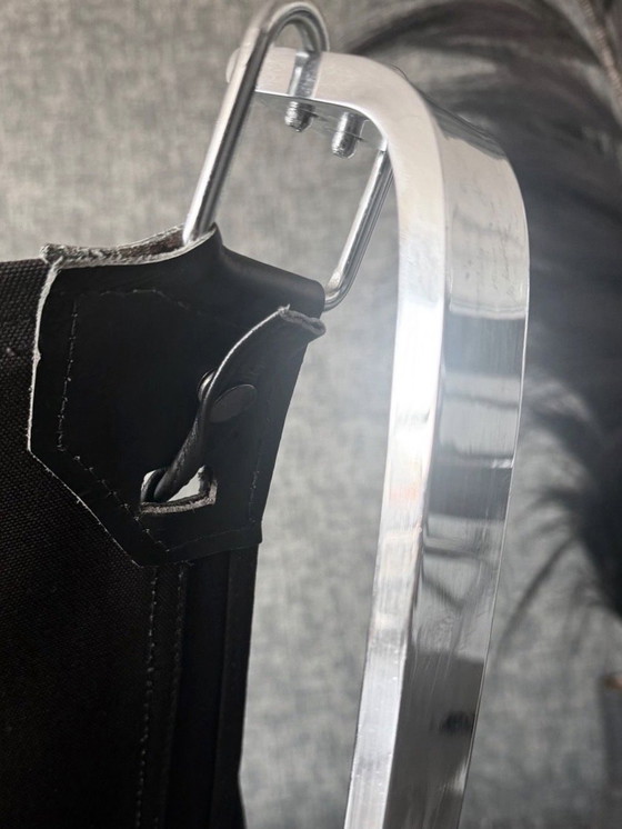 Image 1 of Fauteuil et repose-pieds Vintage Falcon – Sigurd Resell – Chrome