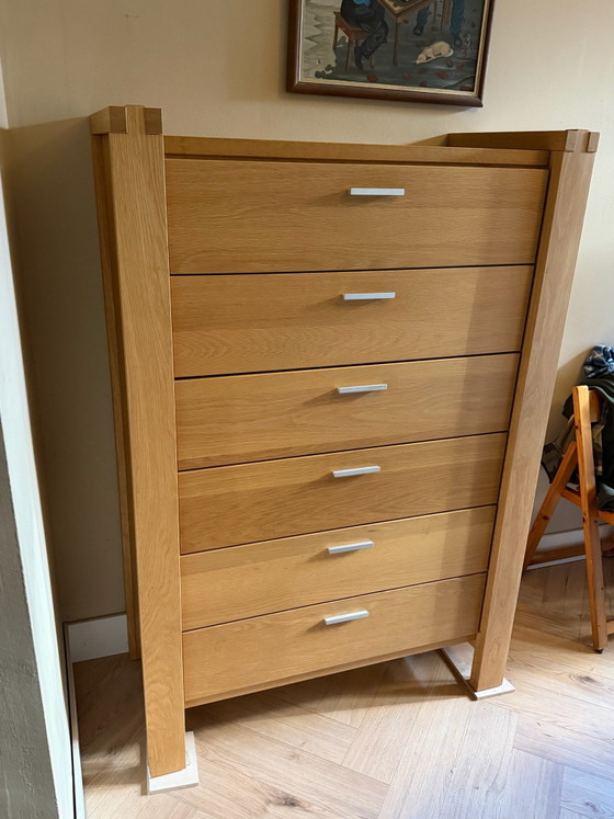 Oak chest of  drawers – Chest of drawers, Metal, Wood (photo 2 of 14)