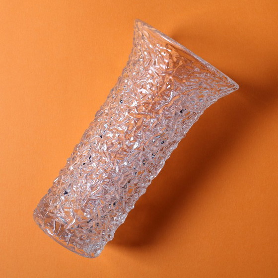 Image 1 of Mid-Century Pressed Glass Vase by Václav Hanuš / Libochovice / Czech Republic / 1970
