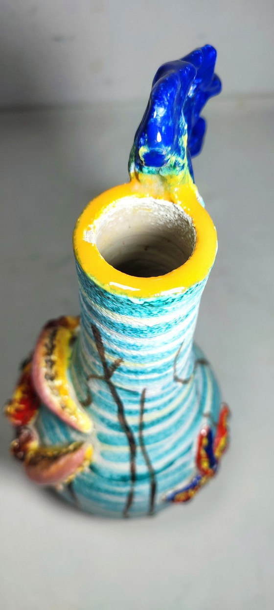 Image 1 of Vaas van keramiek "IAMA Albisola", Italië, jaren 1970