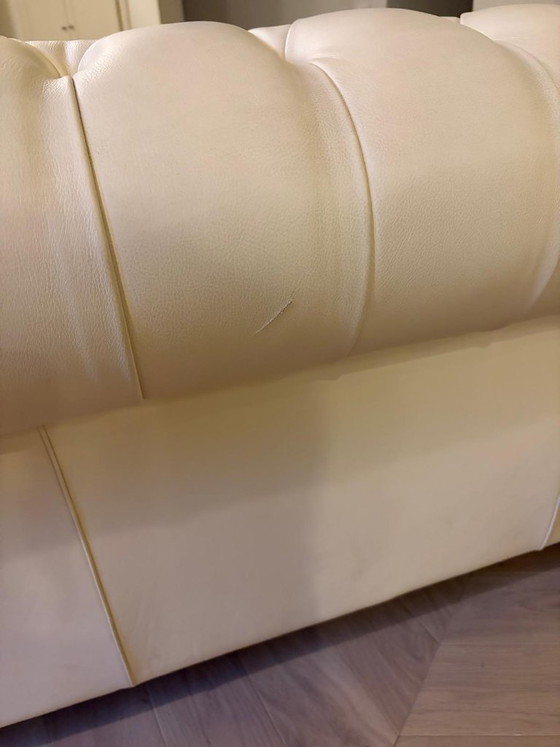 Chester One Poltrona Frau ORIGINAL - 4-seater cream/ivory leather sofa, Wood, Creme (photo 7 of 7)
