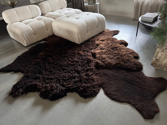 Image 1 of Huge, completely handmade vintage sheepskin rug