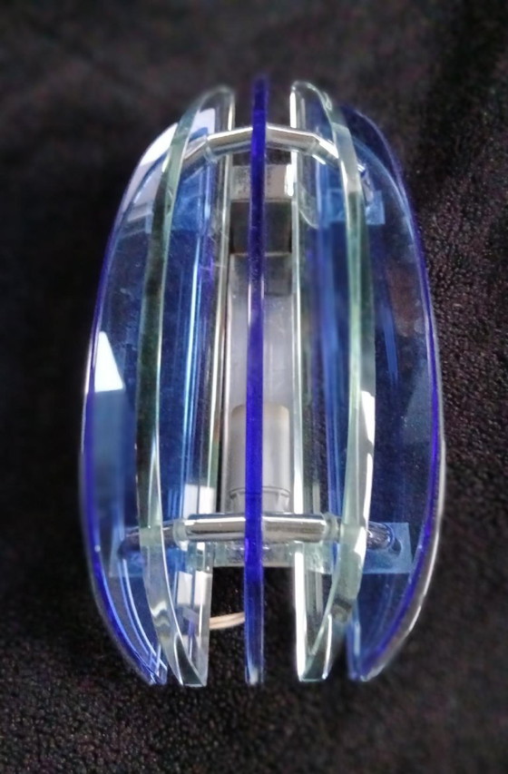 Image 1 of Bellissima lampada da parete Veca, Italia, 1970 Fontana Arte Design, blu