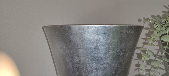 Image 1 of Floor vase leaf silver