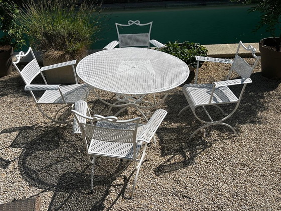 Gartenmöbelset aus Schmiedeeisen von Jansen House, 1960 – Garten-Sets, Iron (photo 2 of 7)