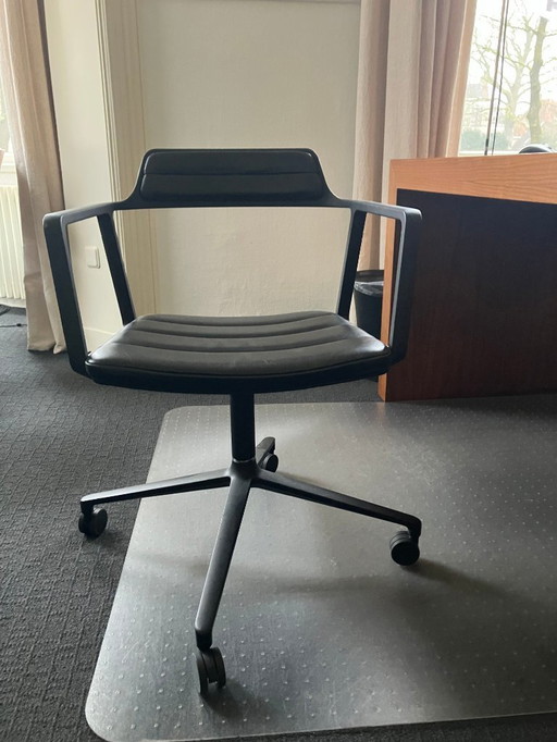 10x Vipp 452 Chaise pivotante à roulettes Noir/Roulettes