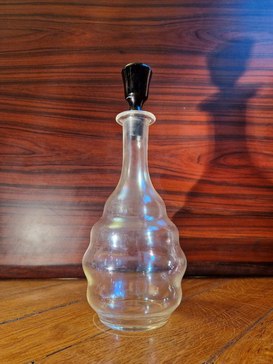 Set of 3 glasses and carafe with stopper, designed by Josef Hoffmann around 1925, manufactured by J. & L. (photo 15 of 16)