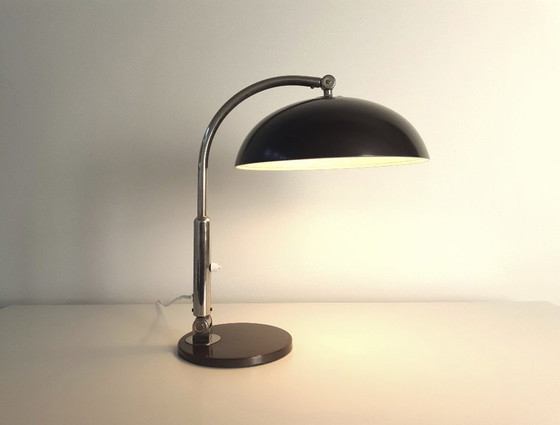 Image 1 of Hala Zeist desk lamp, anthracite-colored vintage MCM lamp, industrial lamp, mid-century modern table lamp