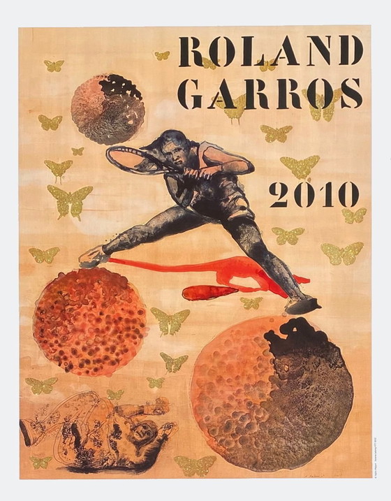 Image 1 of Affiches officielles ROLAND-GARROS 2010 - Malini Nalini original poster 2010
