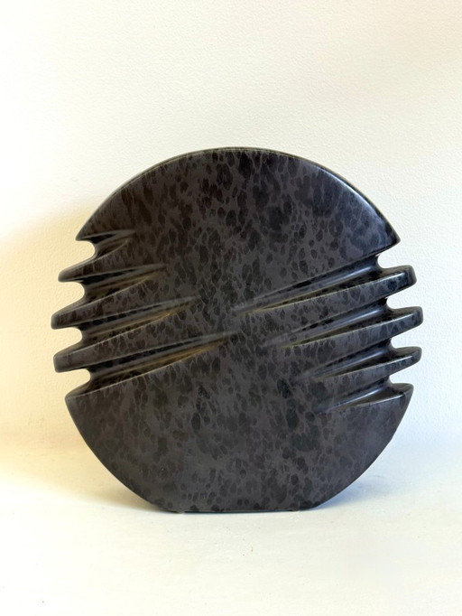 ceramic vase by Nereo Boaretto in dark gray