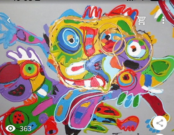 Quadro di Fabian, astratto e colorato, Dipinti e disegni, Tela, Legno, Multicolore, Abstract (foto 2 di 6)