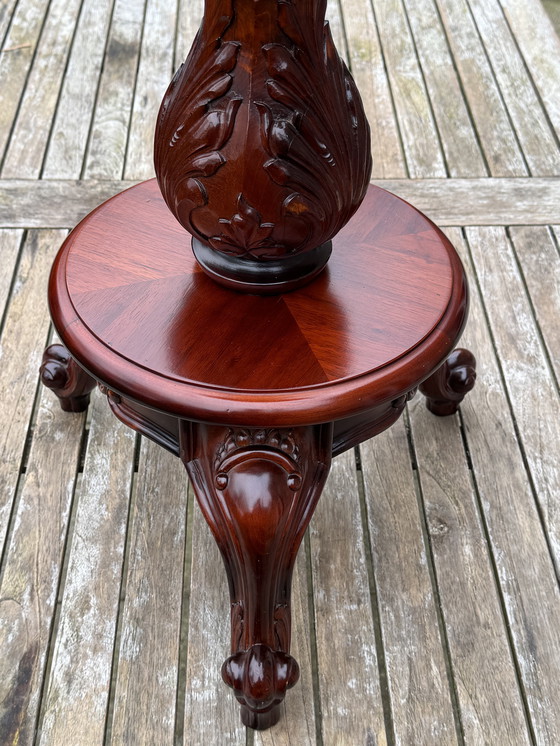 Image 1 of Rare Late Victorian Pedestal in Solid Mahogany | English Masterpiece | 1890–1910