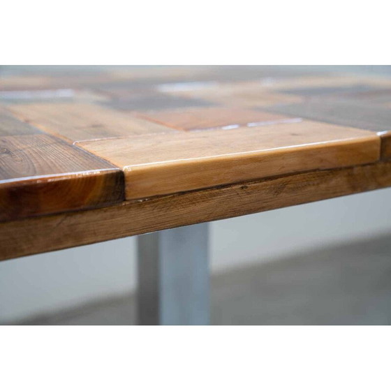 Image 1 of Vintage handcrafted fir wood and iron table by Maxvintage sas, Italy