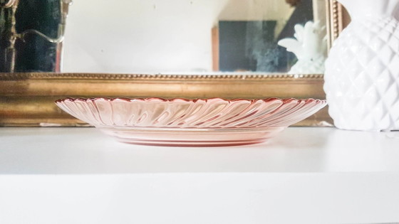 6 Piatti Fondi in Vetro Rosa Luminarc Rosaline Modello Depressione – Stoviglie, Glass, Vintage (photo 7 of 10)