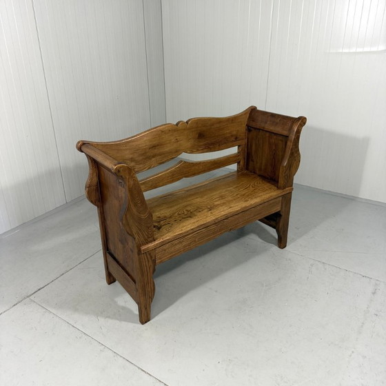 Image 1 of Antique oak bench 1900's