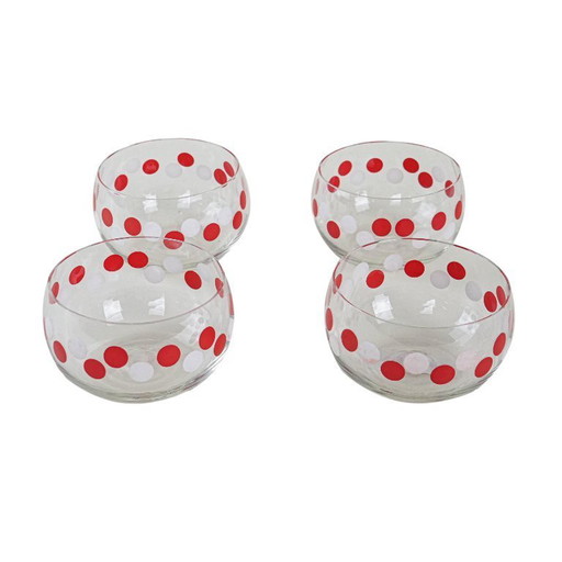 Set di ciotole in vetro, design italiano, anni '80, made in Italy