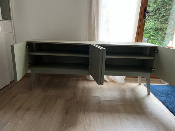 FOGIA Dressoir, licht hout en grijsgroen, Modern (foto 3 van 5)