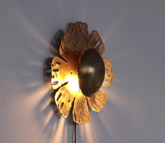 Image 1 of Holm Sørensen messing wandlamp, 1960s