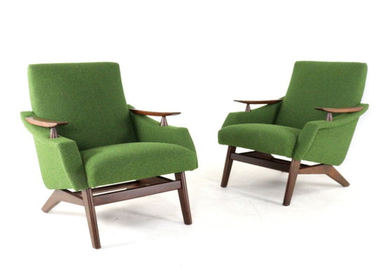 Image 1 of Vintage fauteuil stoel 'Breda' nieuw gestoffeerd