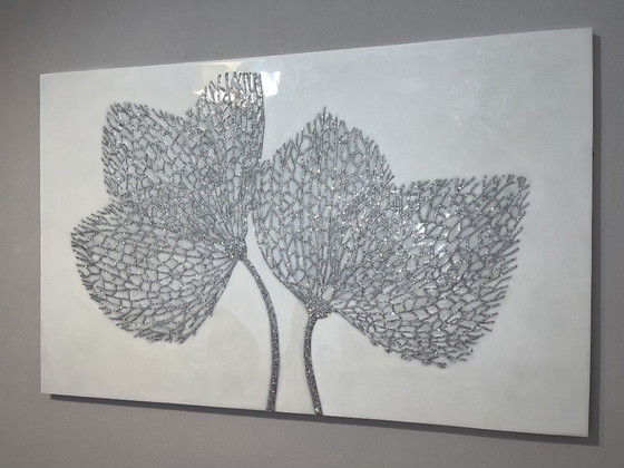 Image 1 of Panel de pared interior Physalis con incrustaciones de cristales.