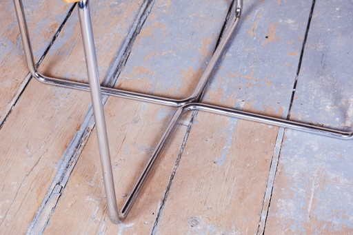Restored Bauhaus Table, by Robert Slezák, Caucasian Walnut, Chrome, Czech, 1930s – bijzettafels, Metal, Wood (photo 2 of 9)