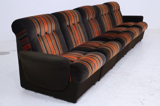 Image 1 of Vintage Tissu Canapé 70's | Mid Century Canapé Lounge Rétro 60's #07-38