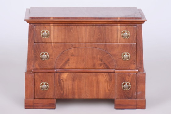 Restaurierte Biedermeier-Schmuckschatulle, Fichte, Pflaumenbaum, Deutschland, 1830er Jahre (Foto 5 von 10)