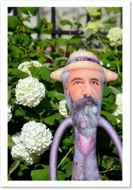 Image 1 of Claude Monet doll gift | Claude Monet art doll collectible | art teacher gift, art lover gift |  desk & shelf decor
