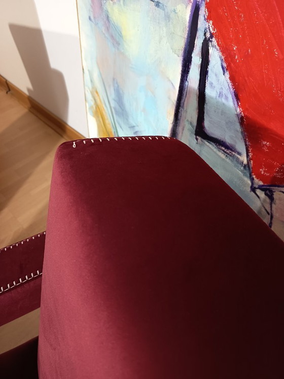 Image 1 of CASSINA 2X Poltrone 637 UTRECHT  (NUOVE MAI USATE) in Velluto 13L Ortigia/Plum con Cuciture in filo Naturale a punta Cavallo