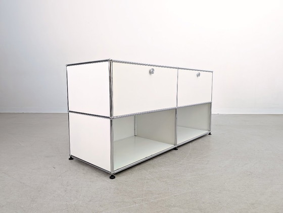 Image 1 of Original USM Haller Sideboard 2x2 pure white chest of drawers sideboard