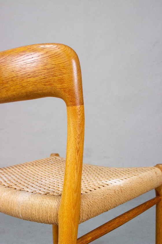 2 Niels Möller Nr. 75 Sedia Rovere Vintage Mid Century Danese – Niels Otto Møller, Sedie da pranzo, Wood (photo 8 of 15)