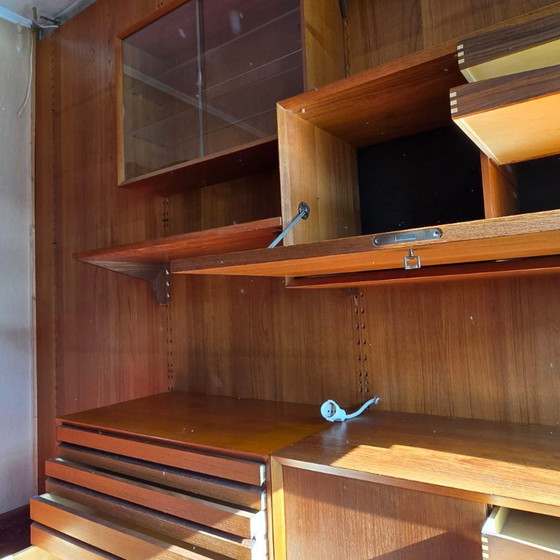 Poul Cadovius Cado Wall System, Teak Veneer, Vintage Danish Design, Wall cabinet, Wood, Brown (photo 25 of 33)