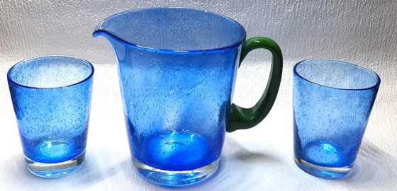 Image 1 of Wunderschönes Villeroy & Boch Serra Blue Set aus Krug und Gläsern