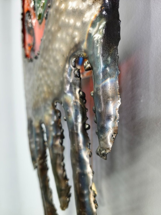 Image 1 of Lampada da parete scultorea brutalista cecoslovacca, anni '70