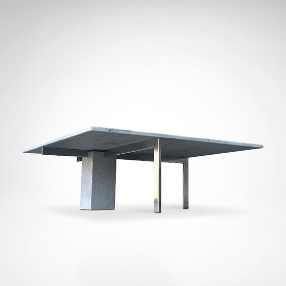 Image 1 of KW1 Metal and Marble Coffee Table by Hank Kwint for Metaform 1980s