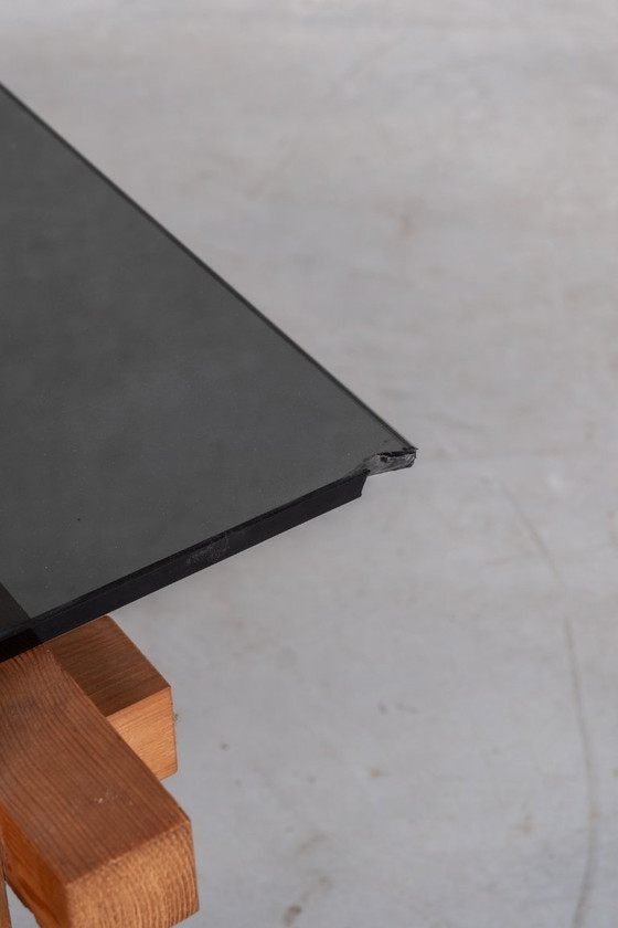 Image 1 of Tavolino da caffè di metà secolo in legno/smalto fumé