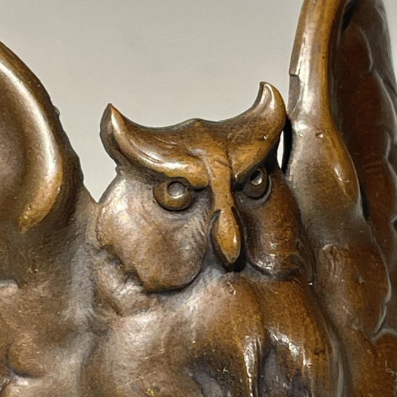 Bracciale Art Nouveau Gufo con Ali Spiegate Bronzo con Patina di Rame – Oggetti decorativi, Bronze, Copper (photo 2 of 10)