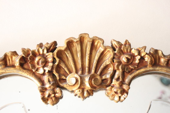 Image 1 of Vergoldeter Holzspiegel im Neo-Rokoko-Stil, Ende 19.