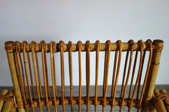 Image 1 of Par de sillones Dal Vera de bambú y ratán, 1970.