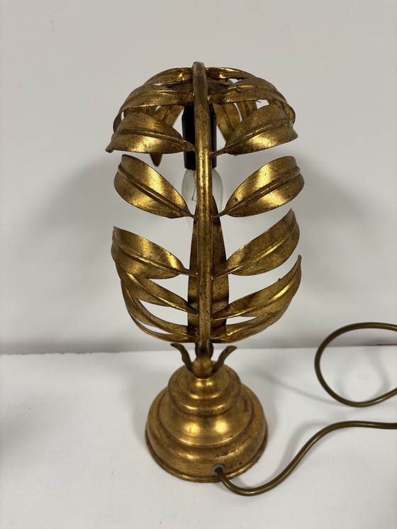 Image 1 of Hollywood Regency gilded table lamp in the style of Hans Kögl, Germany, 1970s