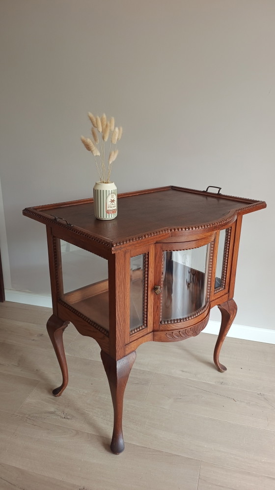 Image 1 of Prachtig vintage vitrinekastje, theekastje