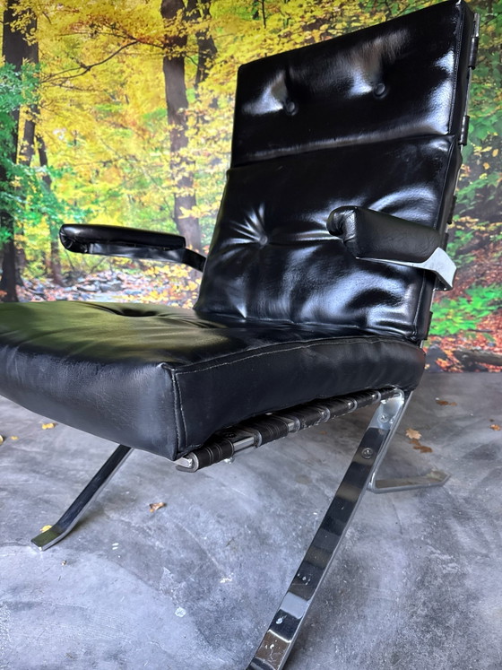 COR Swing (High Back / Hoog Model) Sillón lounge, Sillones, Cuero, Metal, Negro (foto 4 de 5)