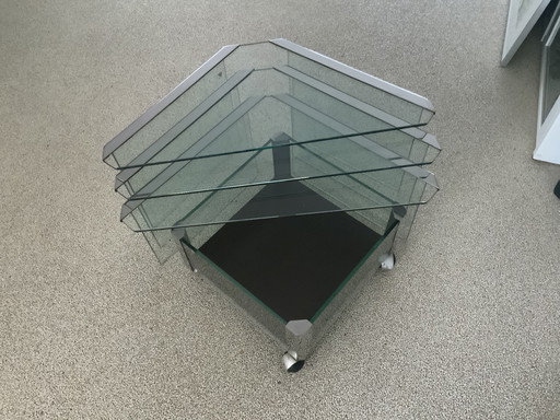 Tables d'appoint en verre par Gallotti et Radice